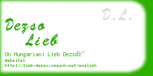 dezso lieb business card